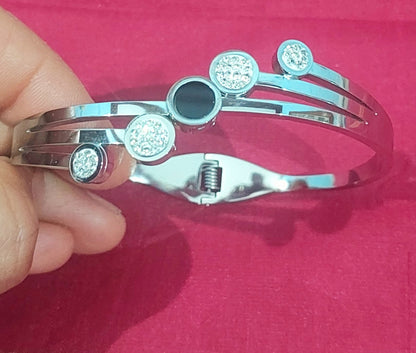 AD stones silver fancy bracelet kada