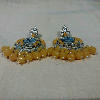 Kundan  & beads chandbali earring